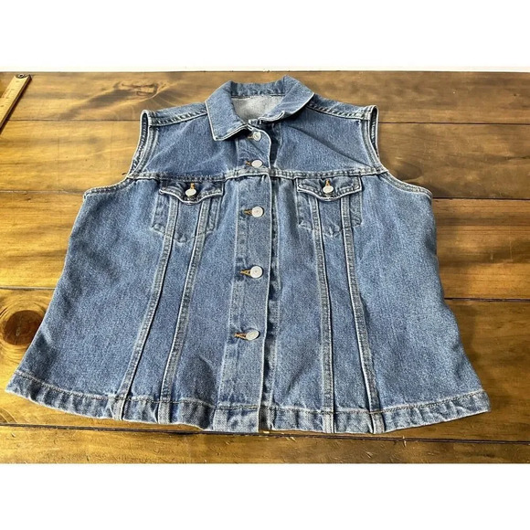 Levis Sleeveless Trucker/Vest Red Tab Denim Jean - Made in USA - Medium - Picture 1 of 9